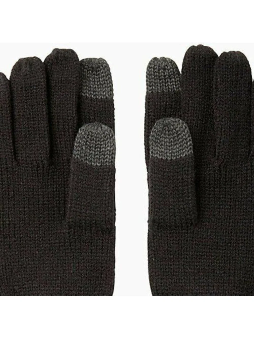 Grosgrain Bow Gloves TECH FRIENDLY Black Cream NWT